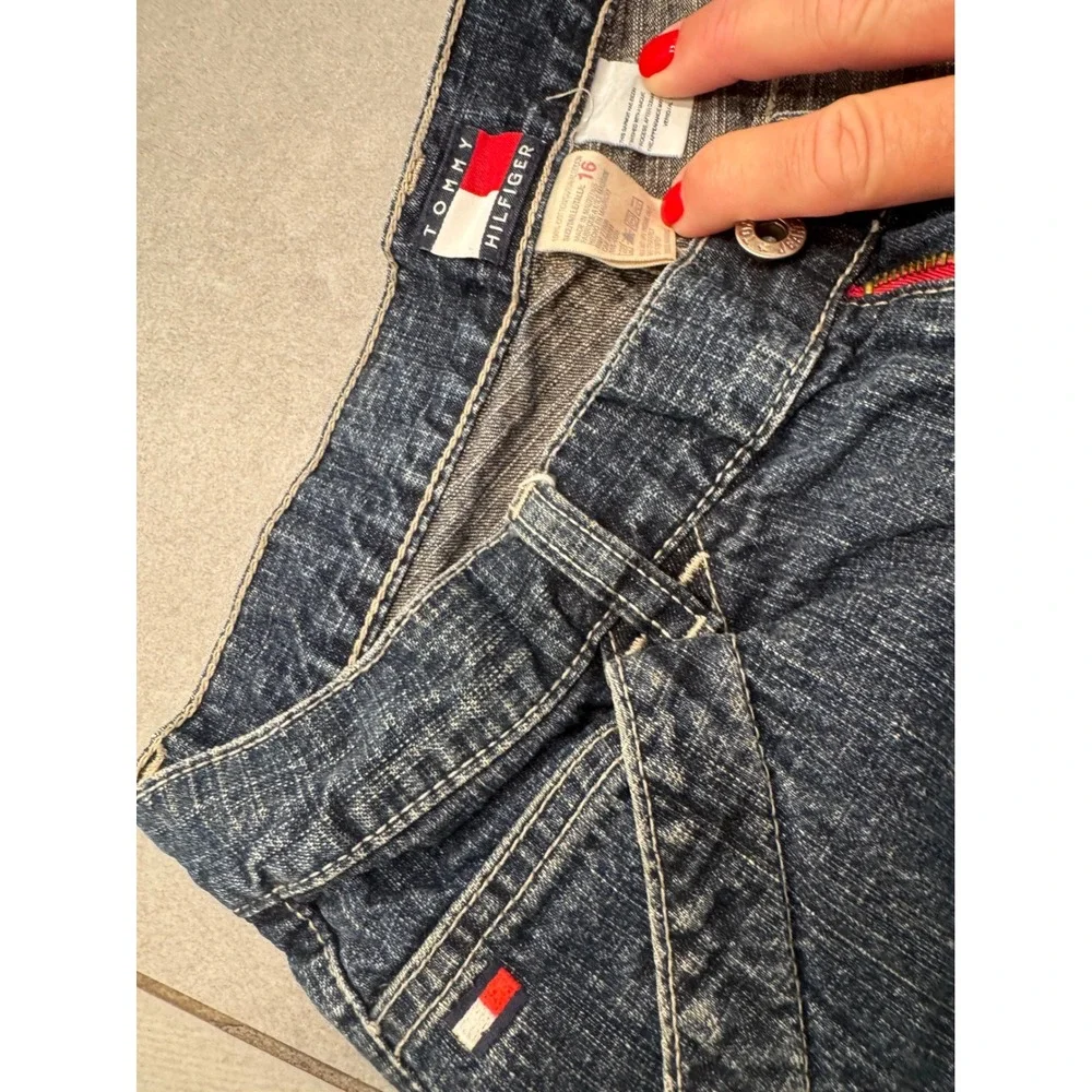 Tommy Hilfiger Jeans Youth 16 Carpenter Y2K Utility Denim Vintage 2003 Blue